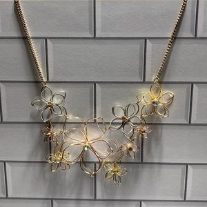 Mixed metal flower necklace